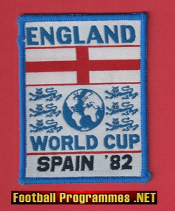 England World Cup Cloth Patch Badge Sew On – 1982 – Blue