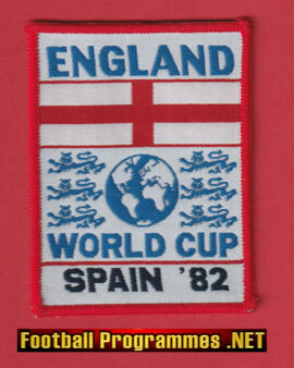 England World Cup Cloth Patch Badge Sew On – 1982 – Red