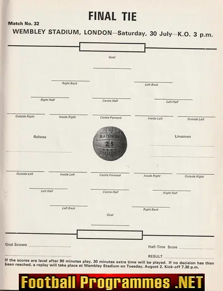 England World Cup Tournamant Brochure Programme 1966