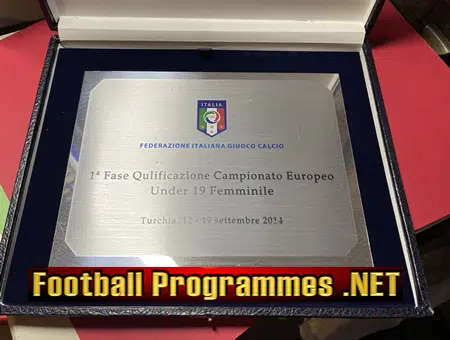 Wales Ladies Womens Football Team U19 Welsh FA Original Plaque 2014