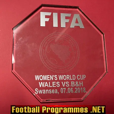 Wales Ladies Womens Football Team Welsh Original Plaque World Cup 2018