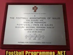Wales Ladies Womens Football Team Welsh Original Plaque U17 v NI 2014