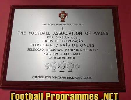 Wales Ladies Womens Football Team Welsh Original Plaque U17 v NI 2014