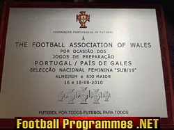 Wales Ladies Womens Football Team Welsh Original Plaque U19 Portugal