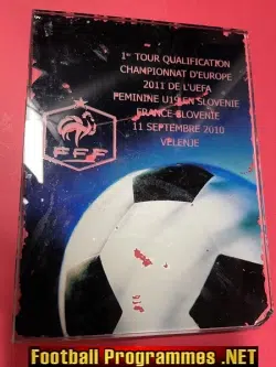 Wales Ladies Womens Football Team Welsh Original Plaque U19 France 2010