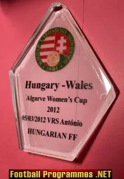 Wales Ladies Womens Football Team Welsh Original Plaque Hungary 2012