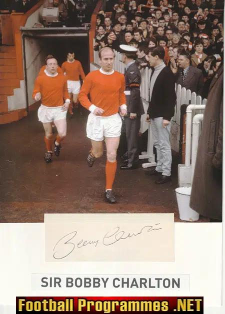 Manchester United Bobby Charlton Autograph Signed Man United