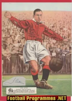 Manchester United Jack Aston Autograph Signed Man United 1940s