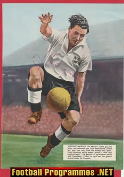 Manchester United Johnny Morris Autograph Signed Man United 40s