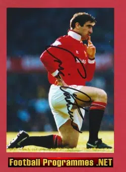Manchester United Eric Cantona Autograph Signed Man United