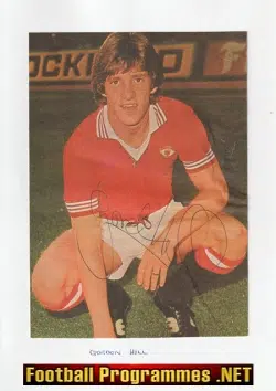 Manchester United Gordon Hill Autograph Signed Man Utd 1980s