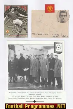 Manchester United Dennis Viollet Autograph Signed Man Utd 50s