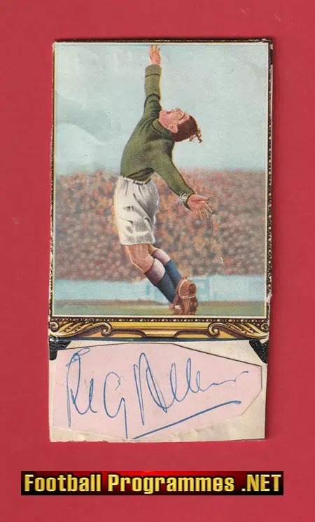 Manchester United Reg Allen Autograph Signed Man Utd 40s