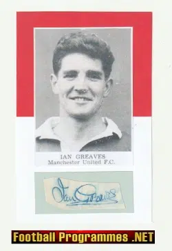 Manchester United Ian Greaves Autograph Signed Man Utd 50s