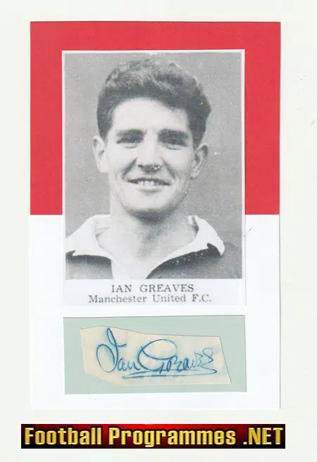 Manchester United Ian Greaves Autograph Signed Man Utd 50s