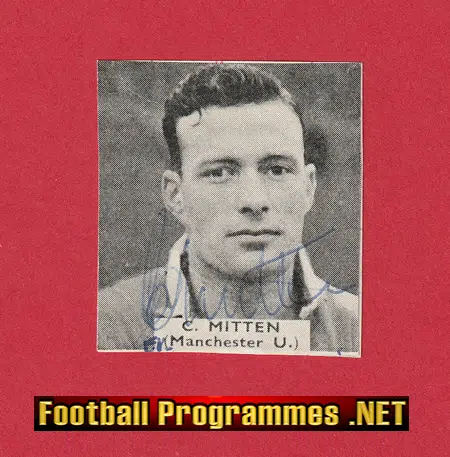 Manchester United Charlie Mitten Autograph Signed Man Utd 40s