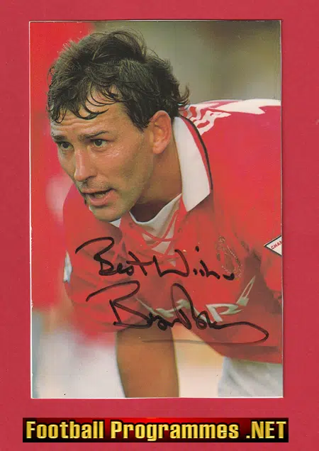 Manchester United Bryan Robson Autograph Signed Man Utd 90s