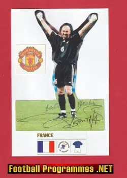 Manchester United Fabien Barthez Autograph Signed Man Utd 90s
