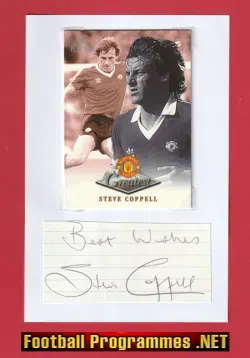 Manchester United Steve Coppell Autograph Signed Man Utd 80s