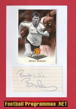 Manchester United Bryan Robson Autograph Signed Man Utd 90s