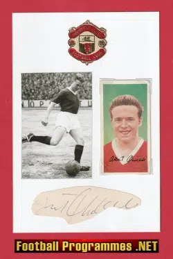 Manchester United Albert Quixall Autograph Signed Man Utd 50s