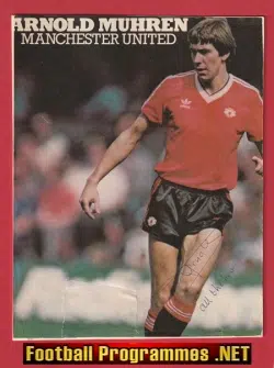 Manchester United Arnold Muhren Autograph Signed Man Utd 80s
