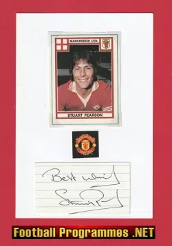 Manchester United Stuart Pearson Autograph Signed Man Utd 80's