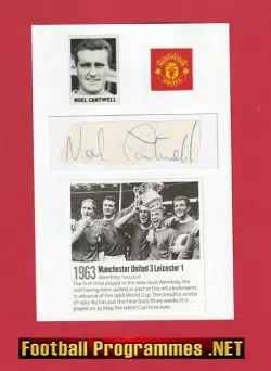 Manchester United Noel Cantwell Autograph Signed Man Utd 60's