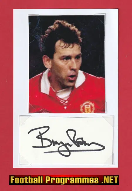 Manchester United Bryan Robson Autograph Signed Man Utd Captain