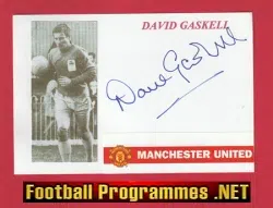 Manchester United David Gaskell Autograph Signed Man Utd 60s