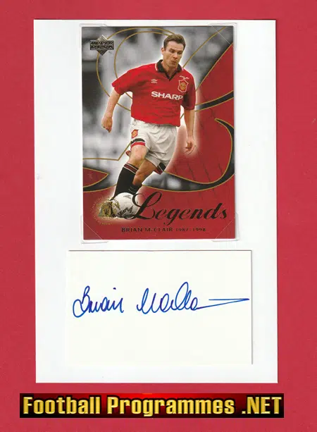 Manchester United Brian McClair Autograph Signed Man Utd 1990s