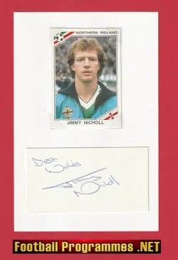 Manchester United Jimmy Nicholl Autograph Signed Man Utd 1980s