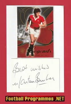Manchester United Martin Buchan Autograph Signed Man Utd 1980s