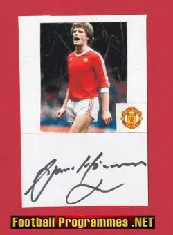 Manchester United Gordon McQueen Autograph Signed Man Utd 1980s