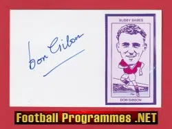 Manchester United Don Gibson Autograph Signed Man Utd 1950’s