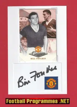 Manchester United Bill Foulkes Autograph Signed Man Utd 1950’s