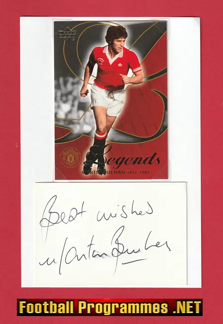 Manchester United Frank Stapleton Autograph Signed Man Utd 1980s