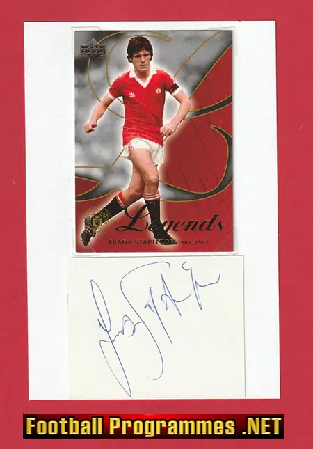 Manchester United Frank Stapleton Autograph Signed Man Utd 1980s