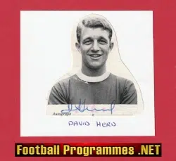 Manchester United David Herd Autograph Signed Man Utd 1960's