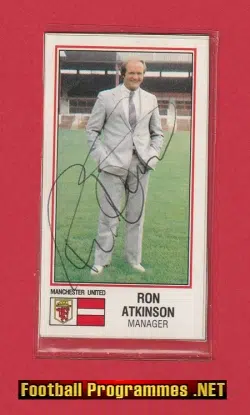 Manchester United Ron Atkinson Autograph Signed Man Utd 1980s