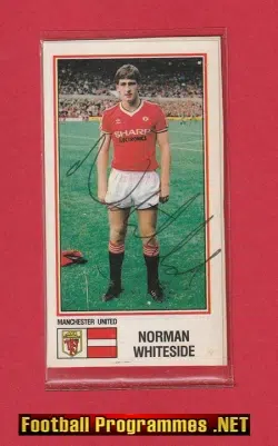 Manchester United Norman Whiteside Autograph Signed Man Utd 80s