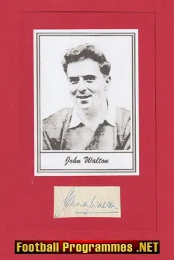 Manchester United John Walton Autograph Picture Man Utd 1951