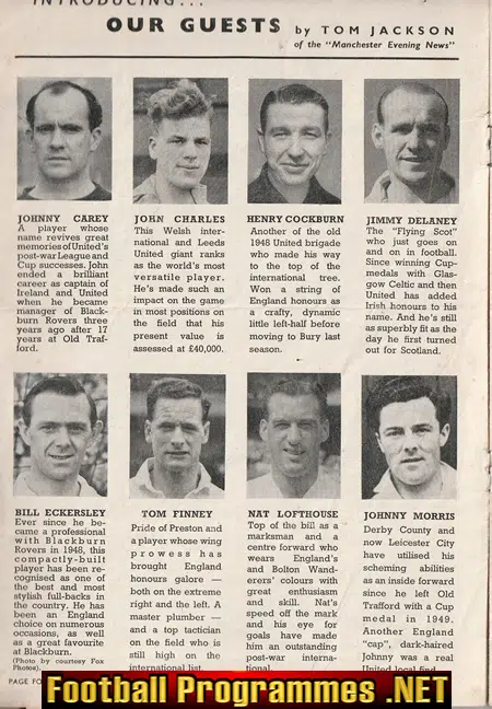John Aston Testimonial Benefit Manchester United 1956 - Man Utd
