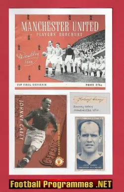 Manchester United Johnny Carey Autograph Signed Man Utd 1940's