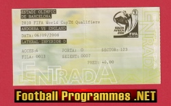 Andora v England 2008 – Football Ticket