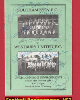 Southampton v Westbury United 1988 – Multi Signed Autographed