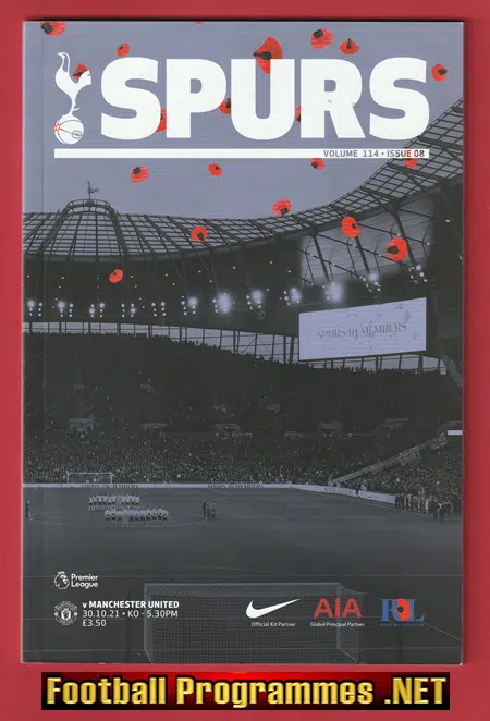 Tottenham Hotspur v Manchester United 2021 – v Man Utd