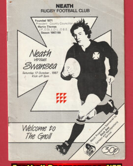 Neath Rugby v Swansea 1987 – Multi Signed Autographed