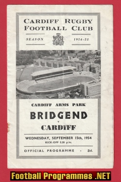Cardiff Rugby v Bridgend 1954 – 1950s