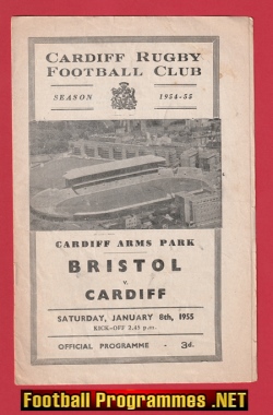 Cardiff Rugby v Bristol 1955 – 1950’s – to clear